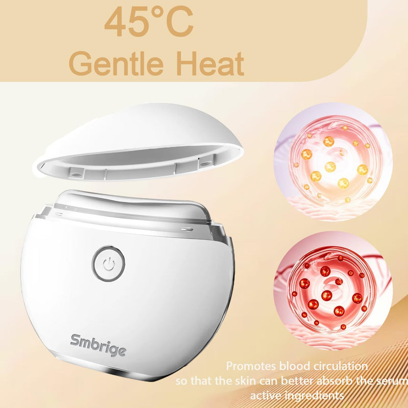 Face Massager Tool 4 Color Modes Red Light Therapy for Face Neck Skin Care at Home ，Gua Sha Facial Tools, White