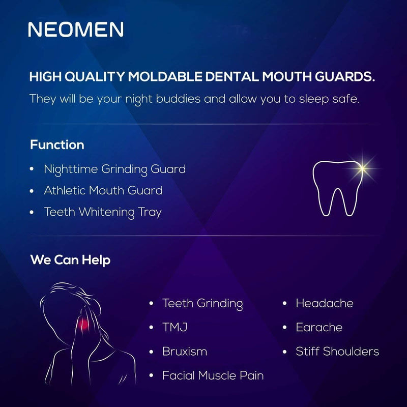 [Australia] - Mouth Guards for Teeth Grinding at Night: Moldable Custom Dental Guard for Sleeping - Nighttime Protection for Teeth 8 Packs 
