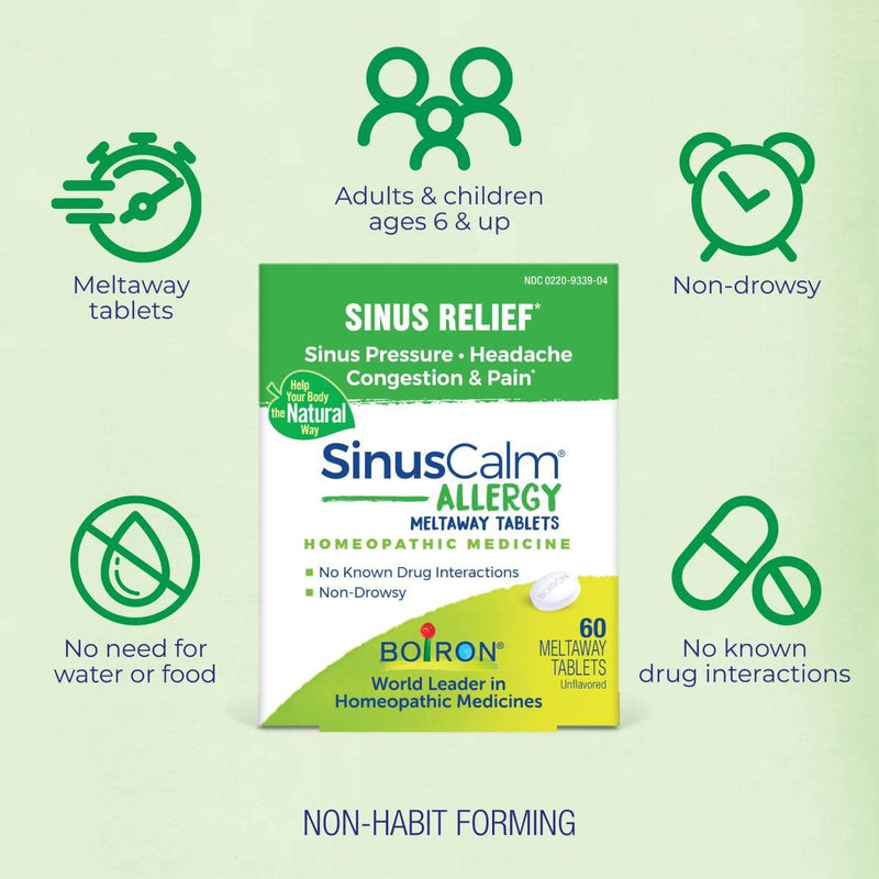 Boiron Homeopathic Allergy & Sinus Relief - Histaminum 30C (240 pellets) + SinusCalm 60 Tablets