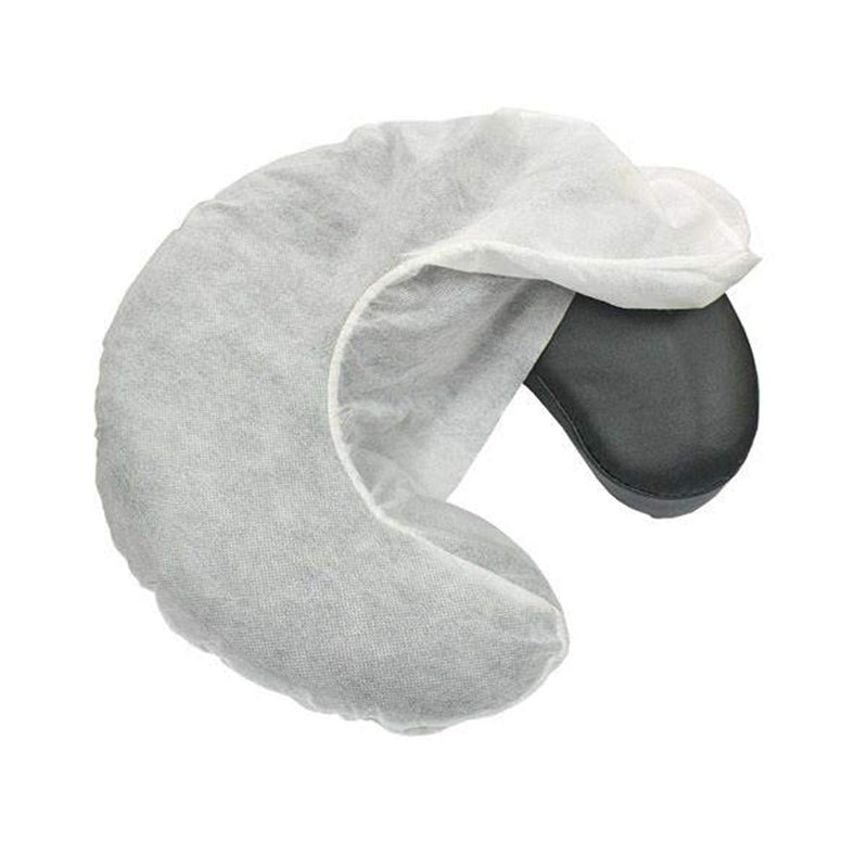 [Australia] - ZMDREAM Pack of 75 Headrest Covers Fitted Disposable Massage Face Rest Cradle Covers White & Black 14*13 Inch 