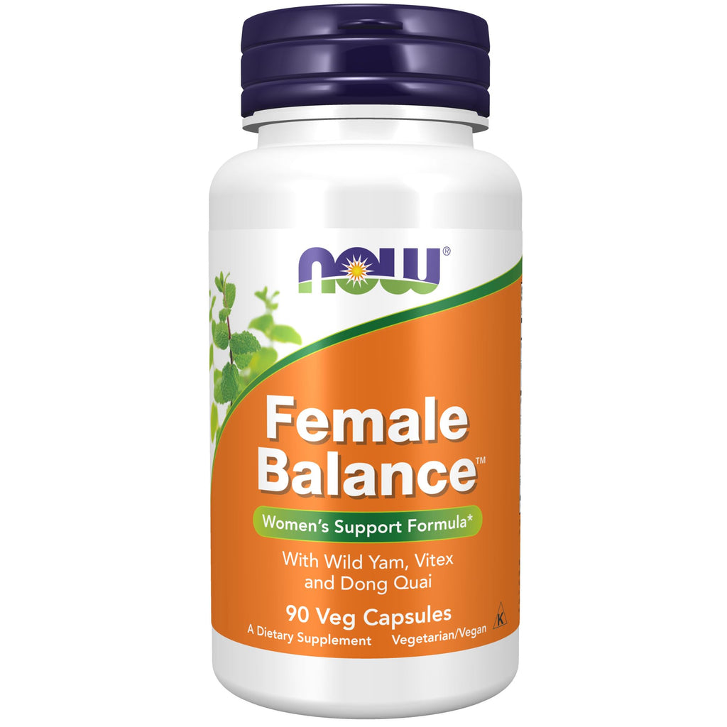 NOW Supplements, Female Balance™ with Wild Yam, Vitex, Dong Quai, GLA, Vitamin B-6 and Folate, 90 Capsules