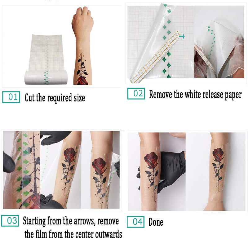 WARRIOR Protective Tattoo Film Bandage 15cm x 10m Roll Breathable Waterproof Aftercare Bandage Tape Tattoo Care