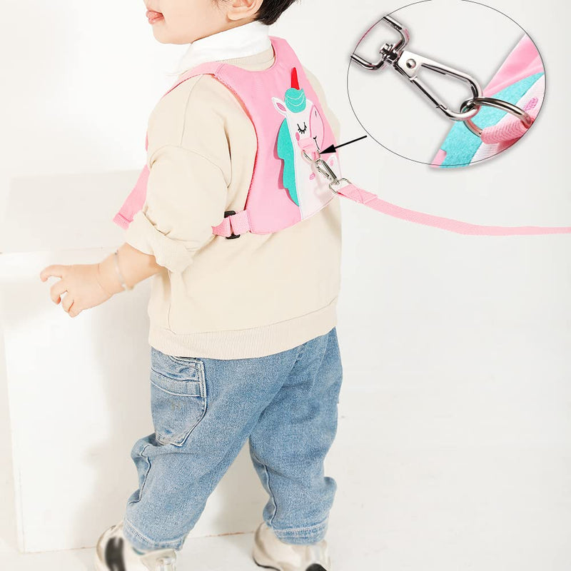 [Australia] - Toddler Leash-Baby Walking Safty Harness and Child Anti Lost Wrist Link for Girls/Boys Travel (Pink) Pink 