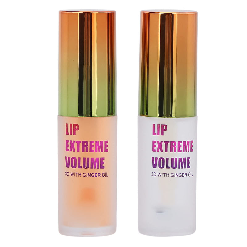 Lip Plumper Set, 2 Pcs Natural Plant Lip Care & Enhancer Set, Lip Gloss, Lip Moisturizing Beautiful Fuller, Lip Enhancer for Fuller, Lip Mask, Hydrating & Reduce Fine Lines, Day & Night Serum