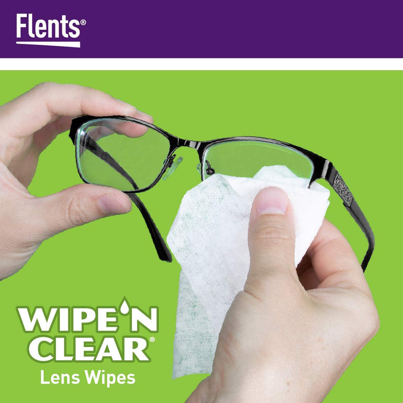 [Australia] - Flents Wipe'N Clear Lens Wipes Anti Streak Fast Drying, White, 150 Count, Made in the USA 75 Count (Pack of 2) 