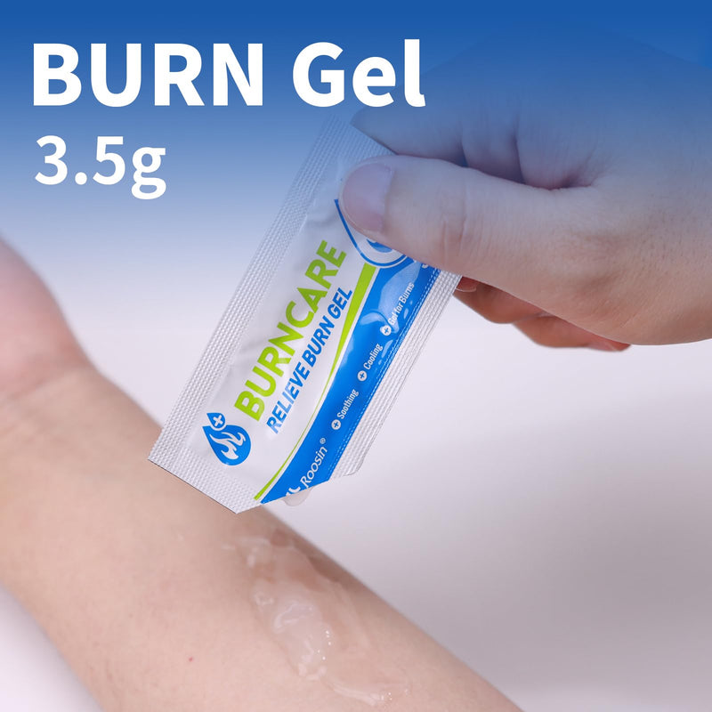 [Australia] - Dr.Med Burn Kit, 4pcs Burn Dressings 4x4”, 8pcs Burn Gel 3.5g, 4pcs Non-adherent Xeroform Petrolatum Gauze, Burn First Aid Cooling Soothing Cream with Bandage, Latex Surgical Gloves, Scissors, Tape 