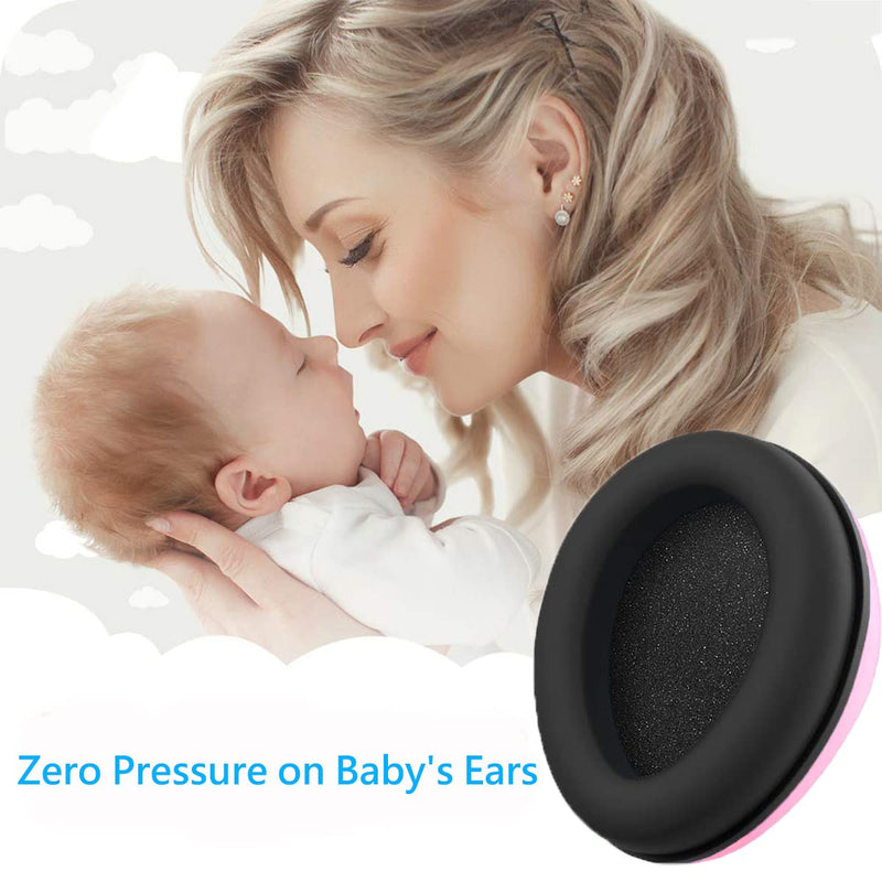 [Australia] - Baby Noise Cancelling Headphones Infant Ear Protection Comfortable Noise Reduction Ear Muffs for Babies Toddler 1 Months to 2 Years, Pink 