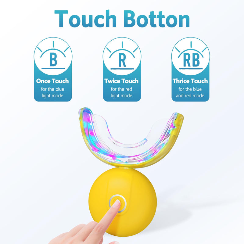 [Australia] - BESTEK Teeth Whitening Kit ‚Äì 32X LED Light, 10-Min Fast Whitening, 4 Tubes of 35% Carbamide Peroxide Gel, Removes Coffee, Wine & Tobacco Stains - Yellow 