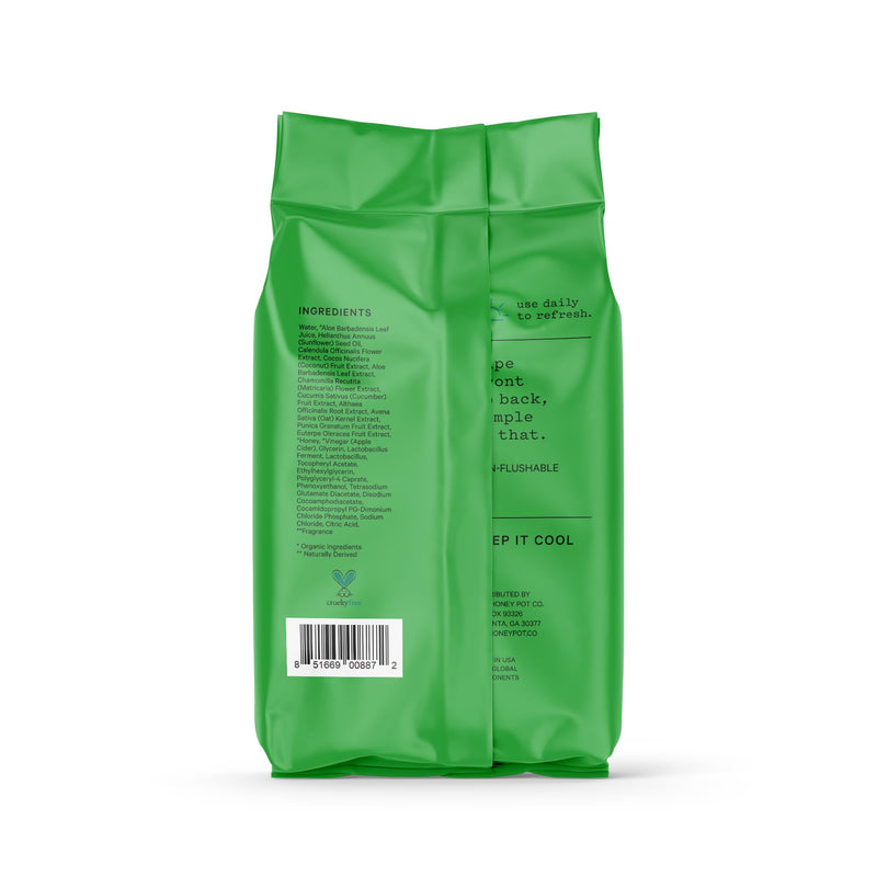 [Australia] - The Honey Pot Company - Feminine Wipes - Daily PH Balancing and Sulfate Free Feminine Products for Parts, Body, or Face - Cucumber Aloe 30 ct. 30 Count (Pack of 1) 
