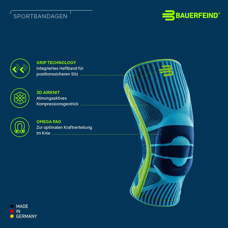 [Australia] - Bauerfeind knee bandage “Knee Support” with silicone ring, can be worn on the right and left Rivera L 