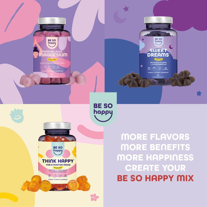 Gummies for Stress | with Saffron, Lemon Balm, Chamomile and Vitamin B6 | for a Positive Mood and Tranquility | 60 Gummies | Vegan, Gluten and Lactose Free