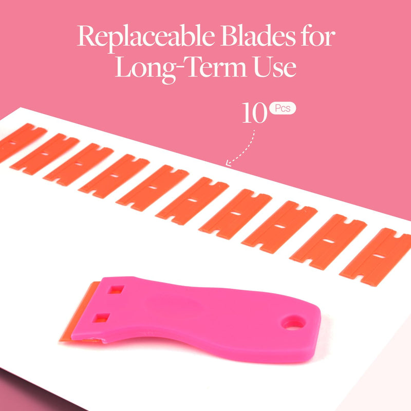 GOO GOO Tape in Hair Extension Remover Tool Kit, Includes 30ml Remover, Scraper, 10 Replacement Blades, and 6 Tape Tabs, Standard Set for Tape in Extension Removal Scraper+30ml+6pcs