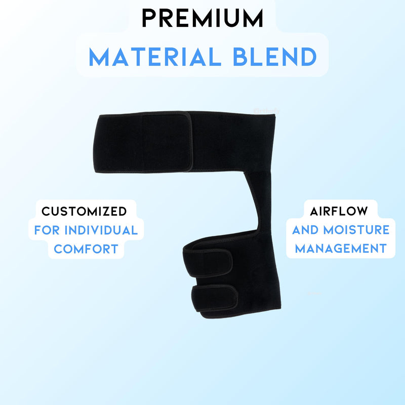 Hip and Groin Brace - Ortho Wrap Hip Brace for Sciatica for Women and Men - Groin Compression Wrap for Pulled Hamstring Compression - Thigh Compression Sleeve for Sciatic Ease (Medium, Right leg) Medium