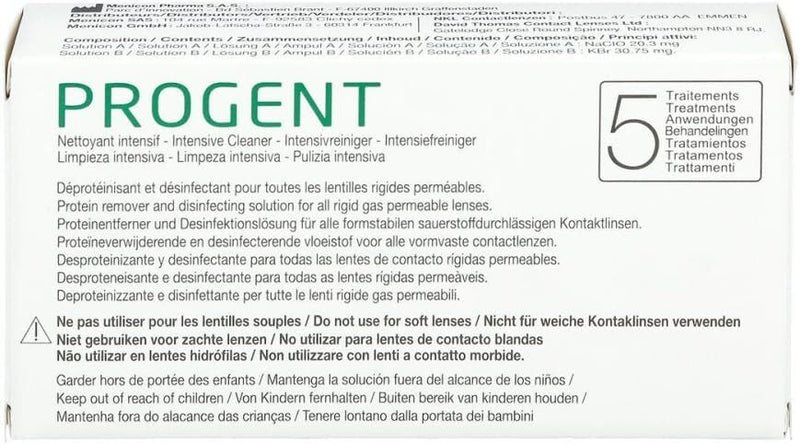 [Australia] - Menicon Progent SP contact lens intensive cleaner 5 ampoules each A+B + container (2x) 2x 