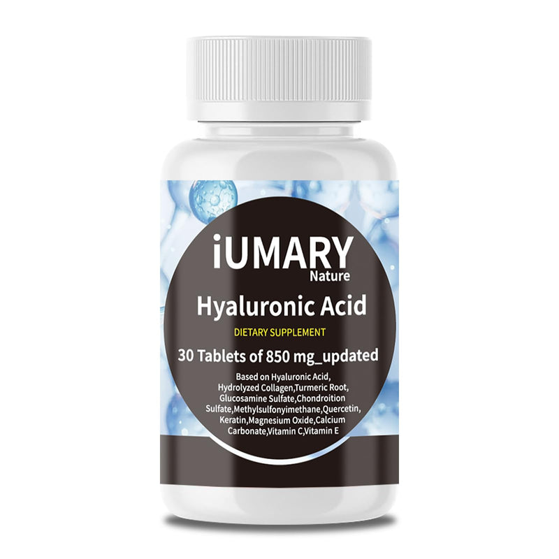 [Australia] - Hyaluronic Acid Supplements, 850mg High Bioavailable Dietary Hyaluronic Acid - Advanced Joint Support with Hydrolyzed Collagen, Turmeric, Glu-cosamine, MSM, Vitamin C ‚Äì 30 TabletsÔºàPack of 1Ôºâ 30 Count (Pack of 1) 