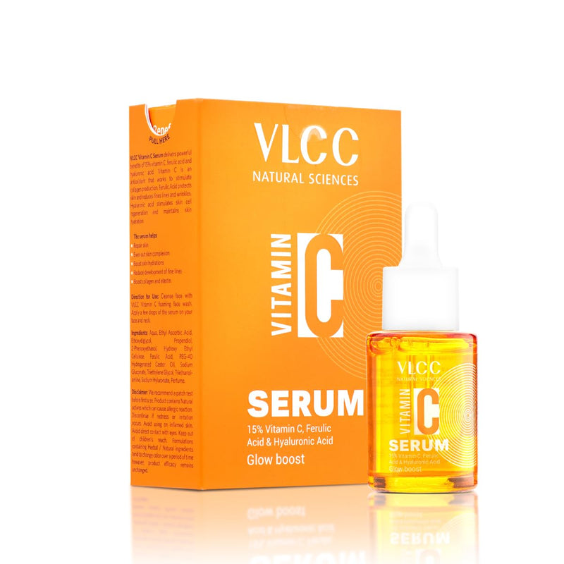 VLCC Vitamin C Serum - 30ml | With Ferulic Acid, Hyaluronic Acid, and 15% Vitamin C