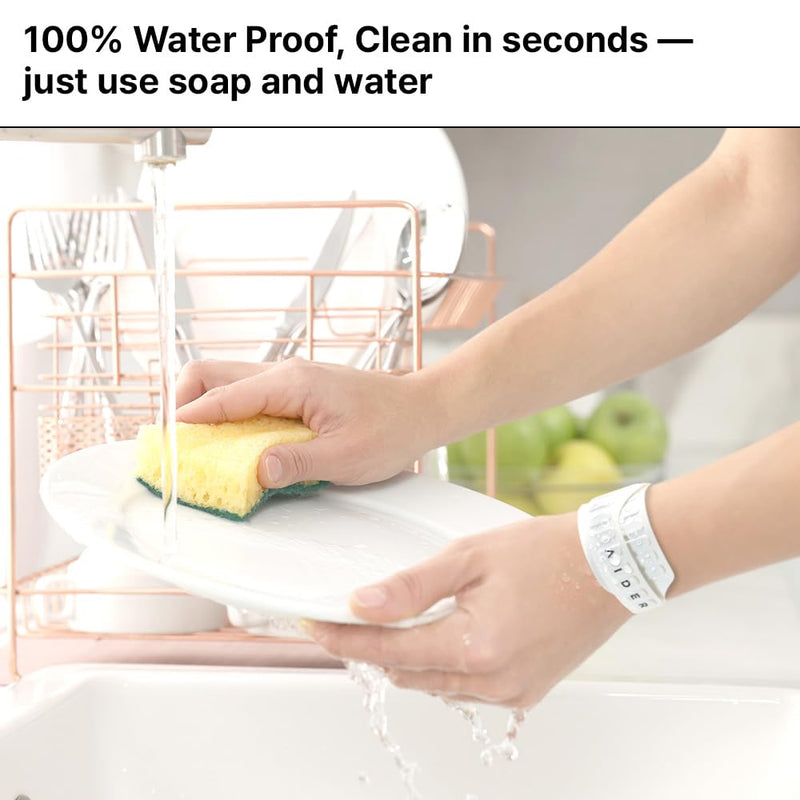 [Australia] - Aider Cook-Grip Waterproof Wrist Brace – Magnetic Strap, Quick Wear, Free Size, Fits Left & Right – Pain Relief for TFCC, CTS, Carpal Tunnel, Injury Recovery (White) White 