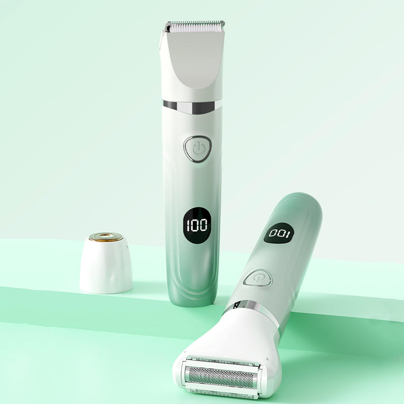 Bikini Trimmer for Women, 3 in 1 Electric Shaver for Womens,Painless Personal Body Hair Groomer,Smooth Hair Trimmer for Legs Body Facial Hair, IPX7 Waterproof