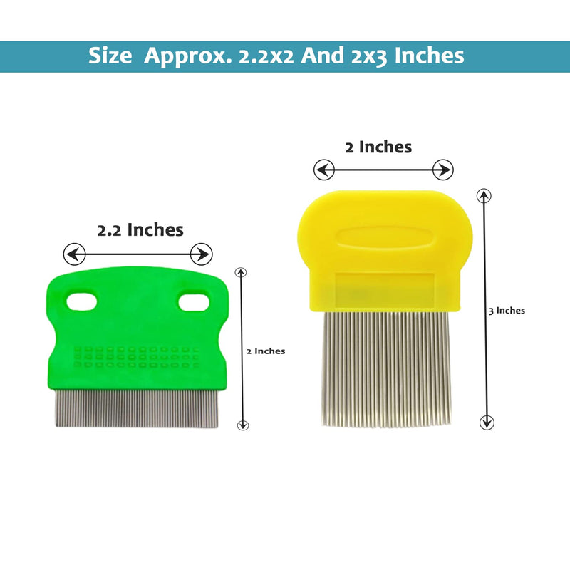 [Australia] - 5 Pieces Hair Nit Combs Remove Head Nits Fine Stainless Steel Teeth Head Nit Comb For Pets Kids And Adults 