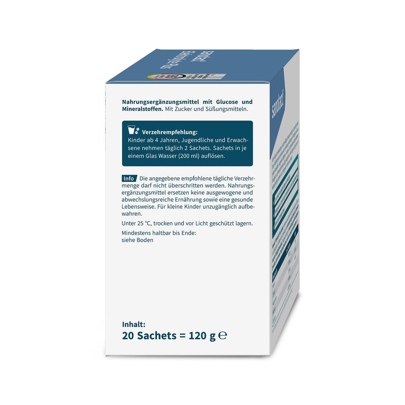 [Australia] - sanotact Electrolyte Plus (20 bags) • Electrolyte powder for fluid balance • Potassium & magnesium for electrolyte balance • 100% vegan • Recovery drink • With orange flavor Orange 6 g (pack of 20) 