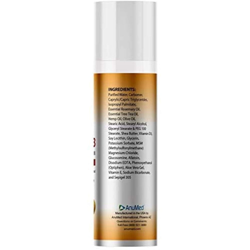 ANUMED - Vitamin D3 10000 IU Cream with Magnesium + Hyaluronic Acid + Vitamin E for Beautiful and Healthy Skin Care. Promotes Stronger Bones, Muscles, Joints, Heart, Immune System, Non-Greasy (3oz) 0.32 Ounce (Pack of 1)