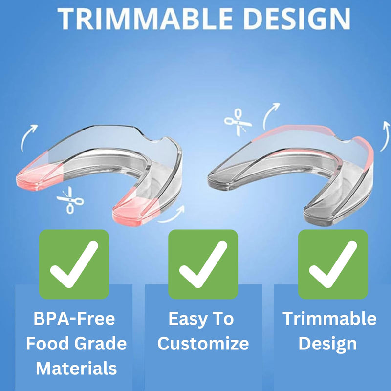 [Australia] - Anti Grinding Teeth at Night Guards (2) Sizes (8-Pack) and 2 Travel Cases Trimmable Design Custom Fit Mouth Guard for Grinding Teeth at Night Guards for Teeth Grinding Mouth Guard for Teeth Clenching 