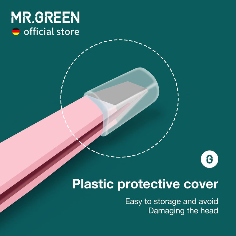 MR.GREEN Eyebrows Tweezers Colorful Beauty Fine Hairs Puller Makeup Tools Stainless Steel Slanted Eye Brow Clips Removal (Pink) Pink
