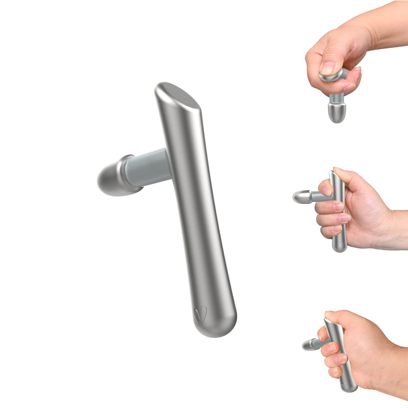 T-Bar Massage Tool - Myofascial & Foot Reflexology Massager, Stainless Steel, Heavy Duty