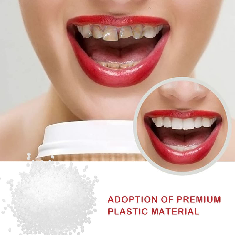 [Australia] - QincLing 2 pairs of false teeth veneers, temporary teeth, artificial teeth, dentures, false teeth, dentures, white temporary dentures with tooth repair beads, teeth, cosmetic tooth cover 