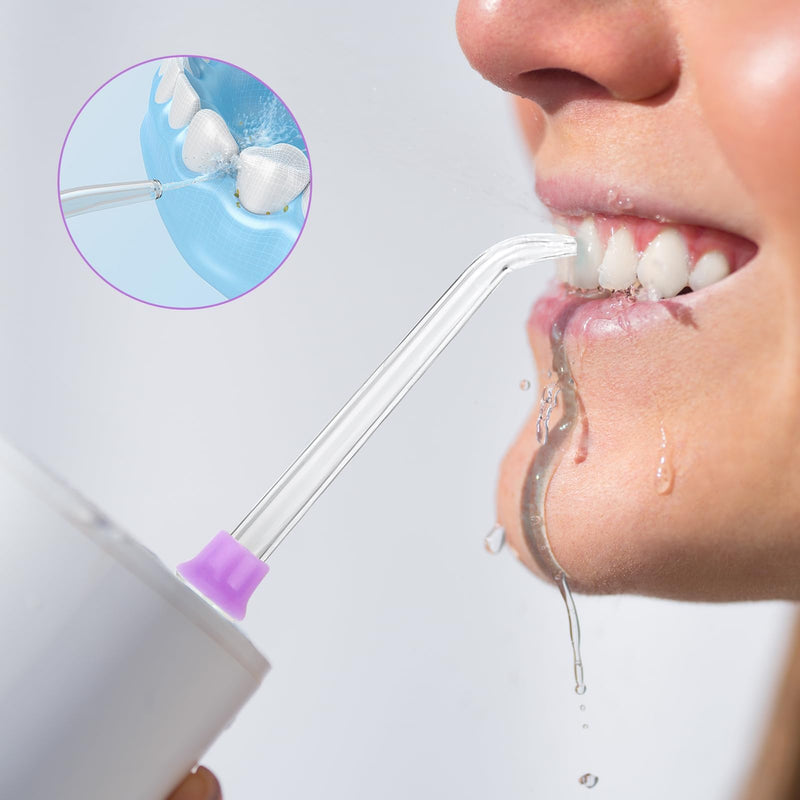 [Australia] - Set of 6 Replacement Dental Shower Tips Compatible with Waterpik WP-100 and Other Models, Classic Dental Spray Water, Oral Sprinkler Nozzles, Multi-Colour 