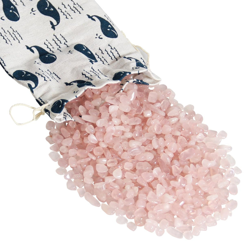 [Australia] - 500 grams of mini rose quartz gemstones charging stones granules/mini chips, mini rose quartz healing stones, mini rose quartz tumbled stones, packed in a gift box 