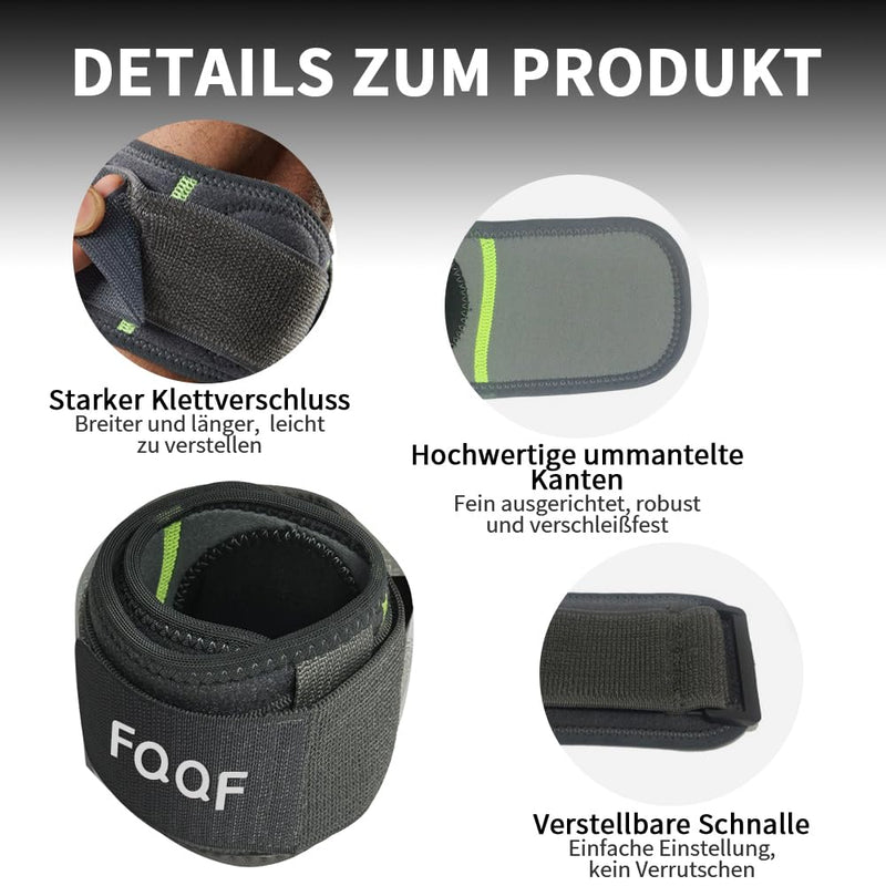 [Australia] - FQQF Elbow bandage for men and women, adjustable elbow bandage for tendonitis, arthritis, relieves the pain of tennis elbow, golfer's elbow, compression arm bandage elbow cuff black1126 