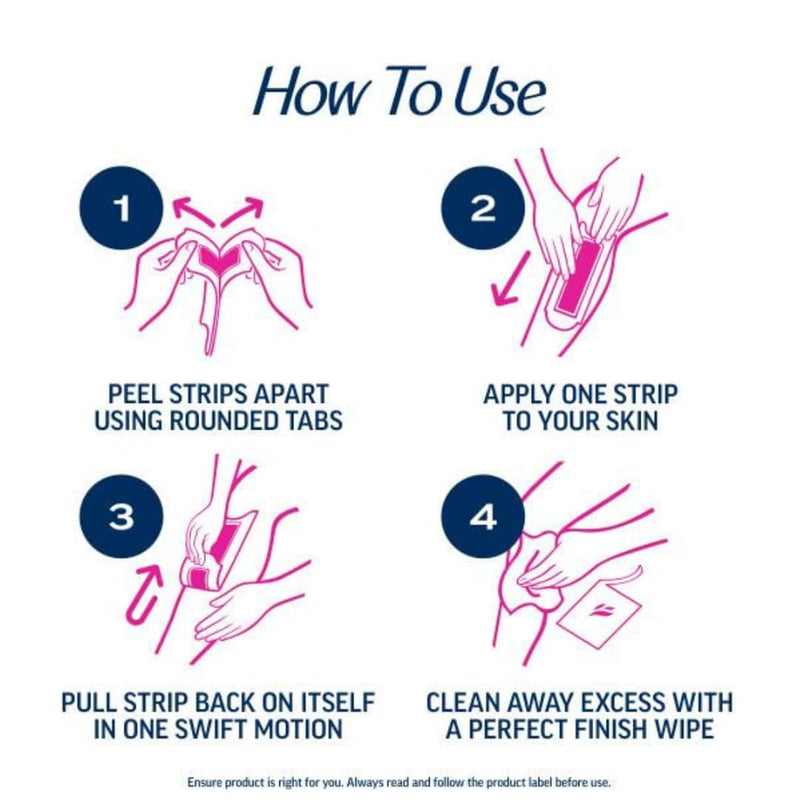 Veet Leg & Body Hair Removal Kit- Sensitive Formula, Ready-to-use Cold Wax Strips, Shea Butter & Acai Fragrance, 40 Count (Pack of 2)