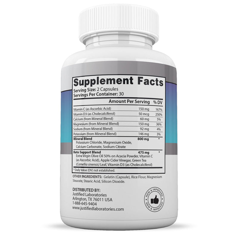 [Australia] - Ketogenix Keto Pills 1275MG New & Improved Formula Contains Apple Cider Vinegar Extra Virgin Olive Oil Powder Green Tea Leaf 60 Capsules 60 Count (Pack of 1) 
