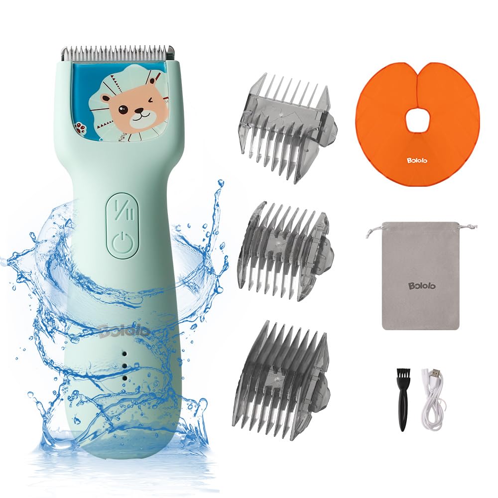 Baby Hair Clippers,Ultra-Silent & Washable Hair Trimmer for Kids and Toddler,Waterproof & Rechargeable Hair Trimmer for Kids with Autism