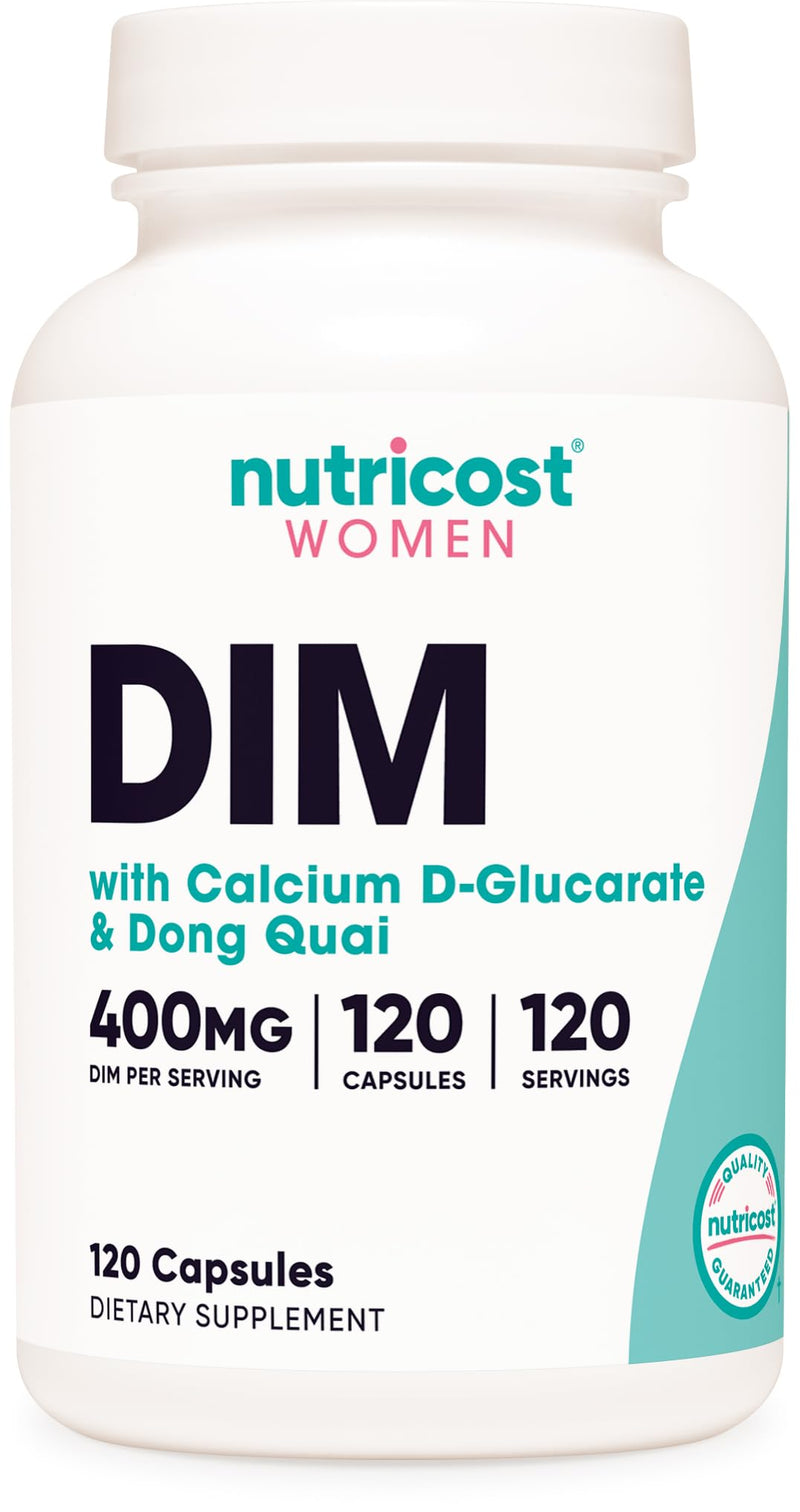 [Australia] - Nutricost Diindolylmethane DIM Supplement for Women 400mg, 120 Capsules, with Dong Quai, Calcium & Black Cohosh - Vegan, Non-GMO and Gluten Free 