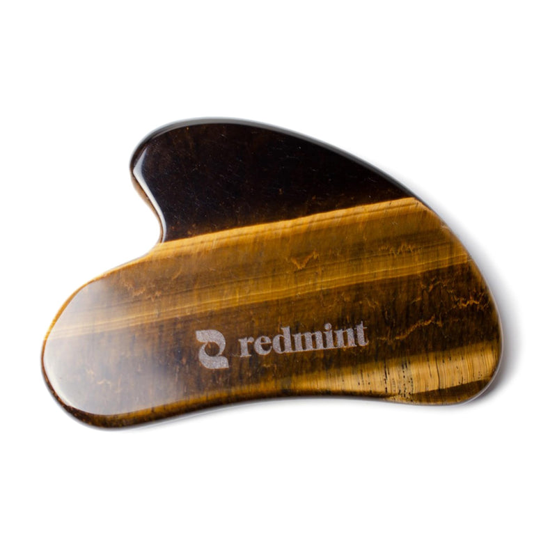 Redmint Tiger Eye Gua Sha Tool for Face | Rooted in Ancient TCM Wisdom | Rediscover Youthful Skin | Facial Massage Tools for Puffiness Reducing, Jawline Sculpting | Face Stone Gua Sha to Lift, Plump