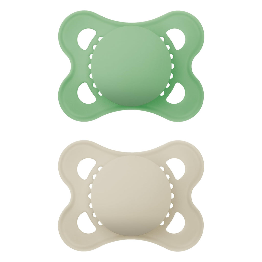 MAM Original Matte Baby Pacifier, Nipple Shape Helps Promote Healthy Oral Development, Sterilizer Case, 2 Pack, 0-6 Months, Unisex,2 Count (Pack of 1)