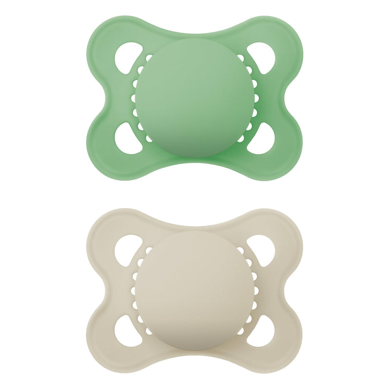 MAM Original Matte Baby Pacifier, Nipple Shape Helps Promote Healthy Oral Development, Sterilizer Case, 2 Pack, 0-6 Months, Unisex,2 Count (Pack of 1)