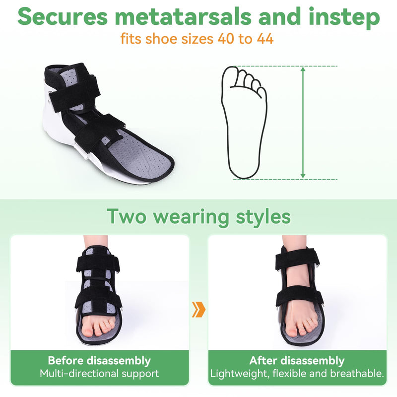 Walking Brace for Broken Toe Injuries, Sprained Ankles, Metatarsal Stress, Post-Op Support Left Foot Fracture Shoe Fits Men and Women, Stable Ankle Joints Postoperative Recovery Pain Relief
