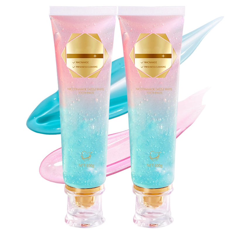 2PCS Niacinamide Whitening Toothpaste-Probiotic Whitening Toothpaste, Intense Triple Whiten, Fluoride-Free, Gentle Mint, Breath Freshening (2pcs) 2pcs