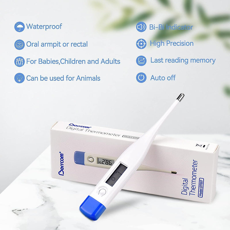 [Australia] - Berrcom Digital Thermometer for Adults and Children, Mouth and Forearm Thermometer Medical Thermometer with Fever Alarm Digital Thermometer DT007 