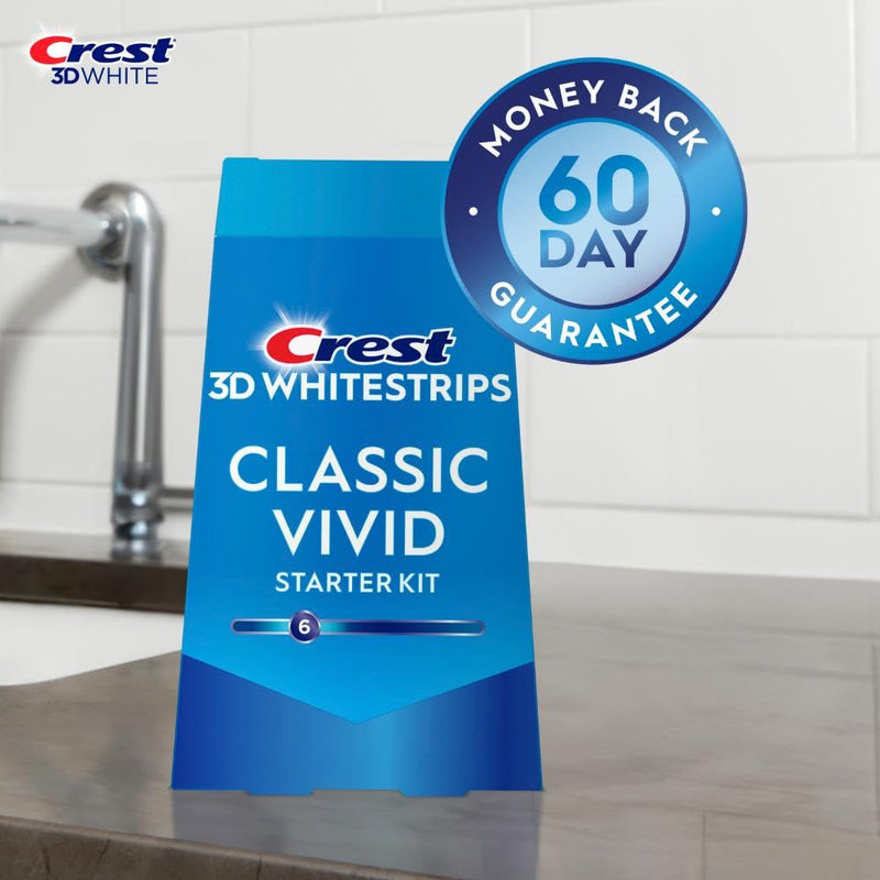 [Australia] - Crest 3D Whitestrips Whitening Starter Kit ‚Äì Teeth Whitening Kit, 10 Treatments, Each with 1 Upper/1Lower, 20 Strips ‚Äì Crest 3DWhite Teeth Whitening Strips 