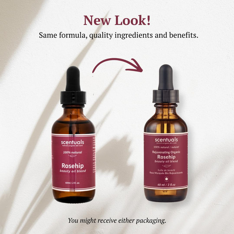Rosehip Facial Oil Blend, Face Moisturizer with Pure Rosehip, Grapeseed Oil, Apricot Oil, Safflower Oil, Vitamin E for Deep Hydration, Protection and Versatile Anti Aging Skincare, 2 fl.oz | 60 ml