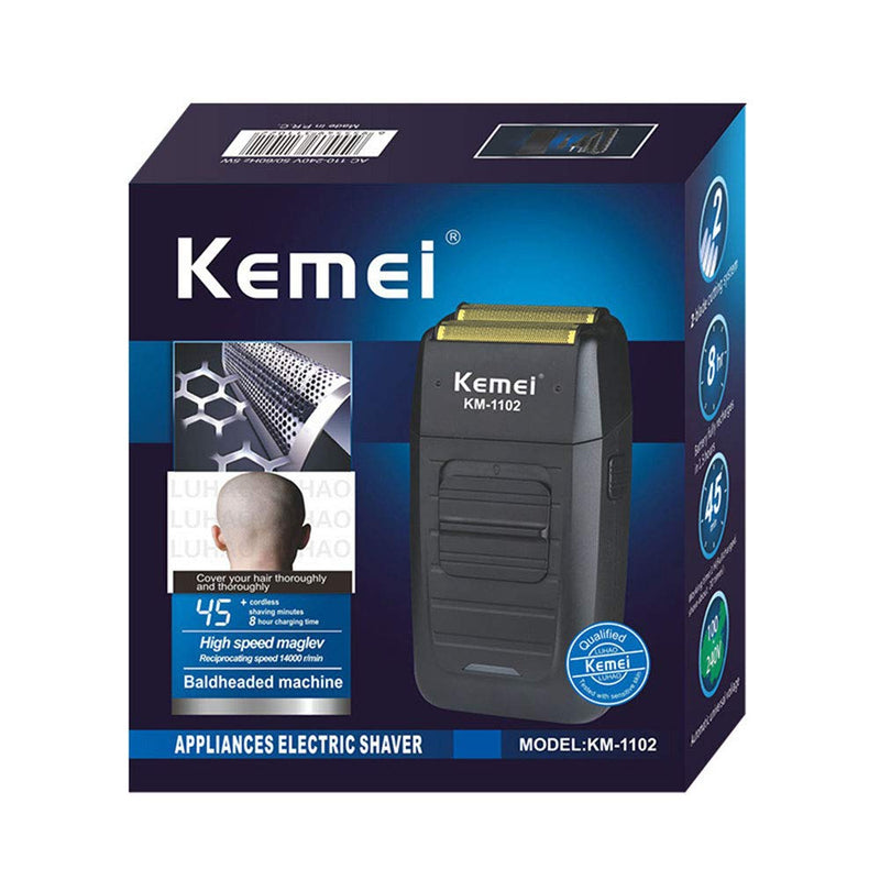 [Australia] - kemei Men's Reciprocating Cordless Razor Razor Electric Rechargeable Razor Precision Beard Sideburn Trimmer Razors Twin Blade Multifunction Grooming Razor… 