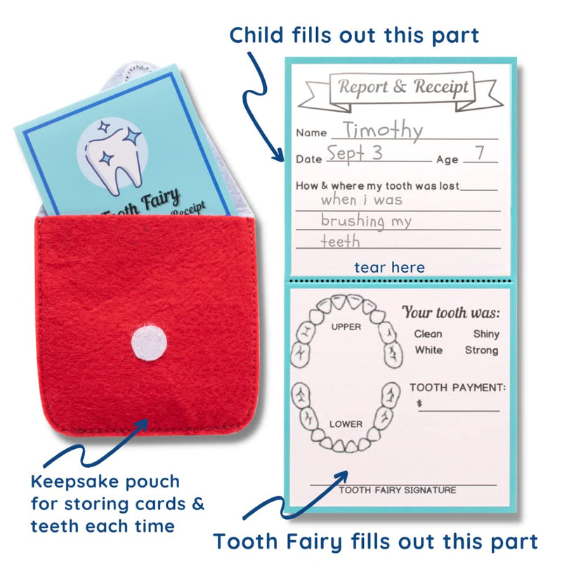 [Australia] - Pirate Tooth Fairy Pillow - Our Tooth Fairy Pillows are for Boys and Girls - This Tooth Fairy Kit Includes 5 Notecards and a Keepsake Pouch - Super Cute Pirate Tooth Fairy Gifts for Boys and Girls 