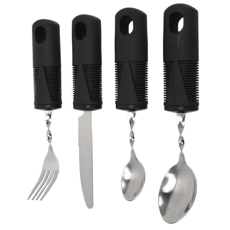 Ergonomic Weighted Silverware Set for Tremor Control Adaptive Utensils for Parkinsons Arthritis Elderly Heavy Duty Anti Shake Spoon Fork Stainless Steel