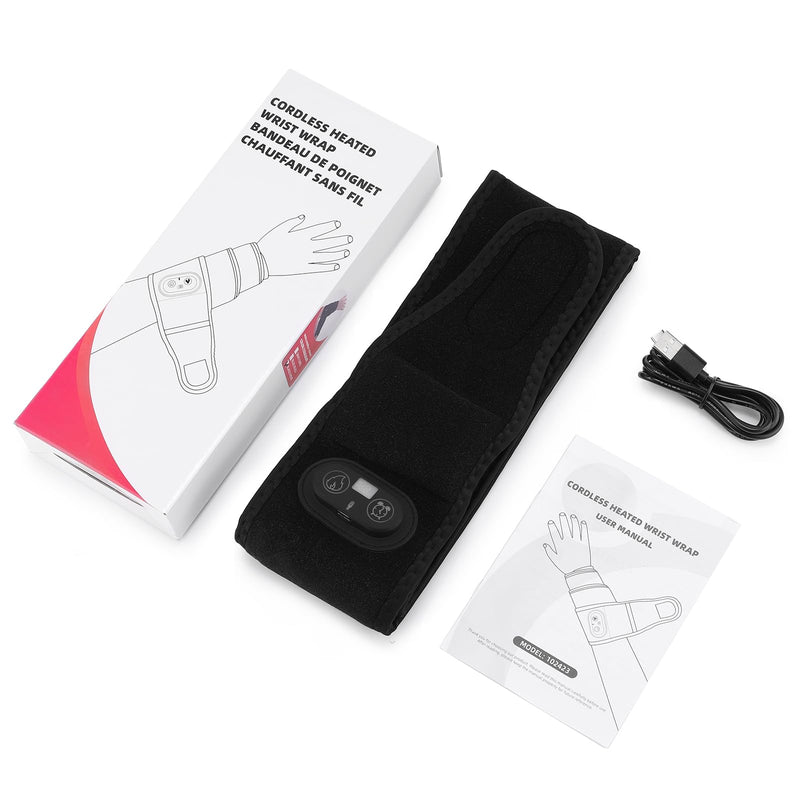 Cordless Arm Heating Pad for Elbow Tendonitis & Tennis Elbow – Rechargeable 4000mAh Battery Heated Elbow Brace Wrap with Digital Display, 3 Heat Levels & Auto Shutoff for Arthritis Forearm Pain Relief