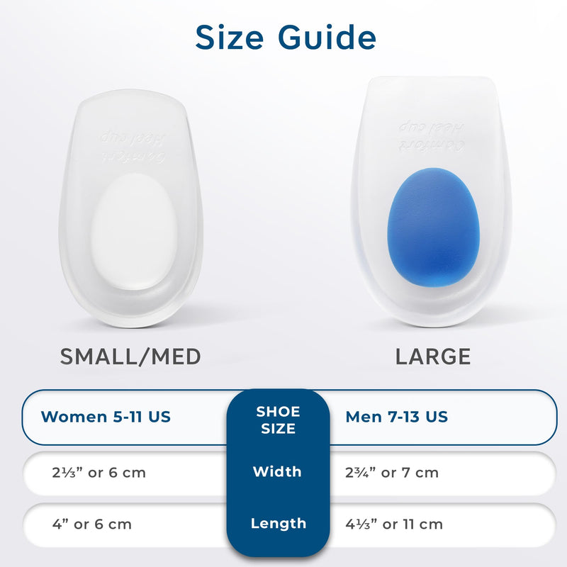 [Australia] - Heel Cushions for Heel Pain Relief (4 Pack) - Gel Heel Cushion Inserts, Gel Heel Cups Heel Pain Relief, Heel Pads Shoes, Heel Support Heel Inserts Men Women Plantar Fasciitis Heel Cup Heel Spur Men 7-13 US 