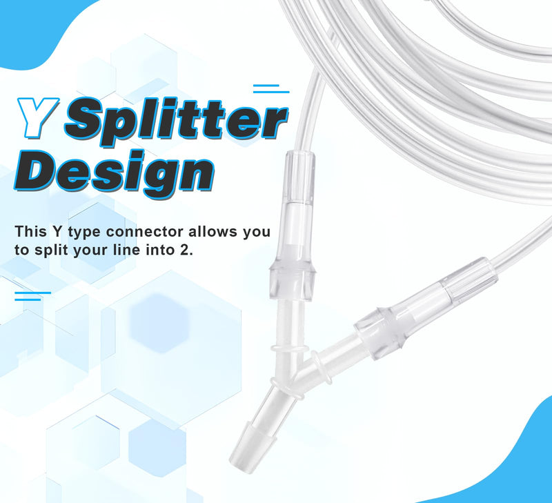 [Australia] - Oxygen Tubing Connectors Y Splitter (10 Packs) - Oxygen Therapy Cannula Connector Compatible with Standard Oxygen Tubing, Ideal for Home and Medical Use 